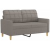 Sofa Sofos komplektas su pagalvėlėmis, 2 dalių, taupe, audinys