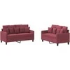Sofa Sofos komplektas su pagalvėlėmis, 2 dalių, vyno, audinys