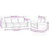 Sofa Sofos komplektas su pagalvėlėmis, 2 dalių, juodas, aksomas