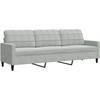 Sofa Sofos komplektas su pagalvėlėmis, 2 dalių, pilkas, aksomas