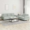 Sofa Sofos komplektas su pagalvėlėmis, 2 dalių, pilkas, aksomas