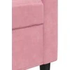 Sofa Sofos komplektas su pagalvėlėmis, 2 dalių, rožinis, aksomas