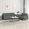 Sofa Sofos komplektas su pagalvėlėmis, 2 dalių, pilkas, audinys