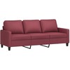 Sofa Sofos komplektas su pagalvėlėmis, 2 dalių, vyno, audinys