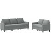 Sofa Sofos komplektas su pagalvėlėmis, 2 dalių, pilkas, audinys