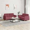 Sofa Sofos komplektas su pagalvėlėmis, 2 dalių, vyno, audinys