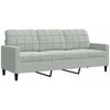 Sofa Sofos komplektas su pagalvėlėmis, 2 dalių, pilkas, aksomas