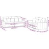 Sofa Sofos komplektas su pagalvėlėmis, 2 dalių, rudas, aksomas