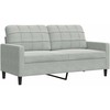 Sofa Sofos komplektas su pagalvėlėmis, 2 dalių, pilkas, aksomas