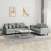 Sofa Sofos komplektas su pagalvėlėmis, 2 dalių, pilkas, audinys