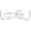 Sofa Sofos komplektas su pagalvėlėmis, 2 dalių, taupe, audinys