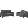 Sofa Sofos komplektas su pagalvėlėmis, 2 dalių, pilkas, audinys