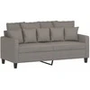 Sofa Sofos komplektas su pagalvėlėmis, 2 dalių, taupe, audinys