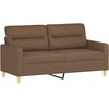 Sofa Sofos komplektas su pagalvėlėmis, 2 dalių, rudas, audinys