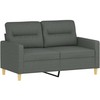 Sofa Sofos komplektas su pagalvėlėmis, 2 dalių, pilkas, audinys