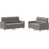 Sofa Sofos komplektas su pagalvėlėmis, 2 dalių, taupe, audinys