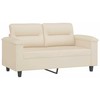 Sofa Sofos komplektas su pagalvėlėmis, 2 dalių, smėlio, audinys