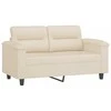 Sofa Sofos komplektas su pagalvėlėmis, 2 dalių, smėlio, audinys