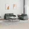 Sofa Sofos komplektas su pagalvėlėmis, 2 dalių, pilkas, audinys
