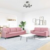 Sofa Sofos komplektas su pagalvėlėmis, 2 dalių, rožinis, aksomas