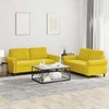 Sofa Sofos komplektas su pagalvėlėmis, 2 dalių, geltonas, aksomas