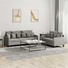 Sofa Sofos komplektas su pagalvėlėmis, 2 dalių, taupe, audinys