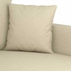 Sofa Sofos komplektas su pagalvėlėmis, 2 dalių, kreminis, audinys