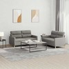 Sofa Sofos komplektas su pagalvėlėmis, 2 dalių, taupe, audinys
