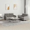 Sofa Sofos komplektas su pagalvėlėmis, 2 dalių, taupe, audinys