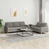 Sofa Sofos komplektas su pagalvėlėmis, 2 dalių, taupe, audinys