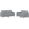 Sofa Sofos komplektas su pagalvėlėmis, 2 dalių, pilkas, audinys