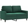 Sofa Sofos komplektas su pagalvėlėmis, 2 dalių, žalias, aksomas