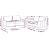 Sofa Sofos komplektas su pagalvėlėmis, 2 dalių, juodas, aksomas