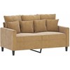 Sofa Sofos komplektas su pagalvėlėmis, 2 dalių, rudas, aksomas