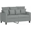 Sofa Sofos komplektas su pagalvėlėmis, 2 dalių, pilkas, audinys