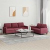 Sofa Sofos komplektas su pagalvėlėmis, 2 dalių, vyno, audinys