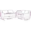 Sofa Sofos komplektas su pagalvėlėmis, 2 dalių, pilkas, aksomas