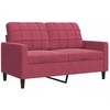 Sofa Sofos komplektas su pagalvėlėmis, 2 dalių, vyno, aksomas