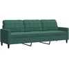 Sofa Sofos komplektas su pagalvėlėmis, 2 dalių, žalias, aksomas