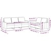 Sofa Sofos komplektas su pagalvėlėmis, 2 dalių, juodas, aksomas