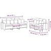 Sofa Sofos komplektas su pagalvėlėmis, 2 dalių, geltonas, audinys