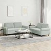 Sofa Sofos komplektas su pagalvėlėmis, 2 dalių, pilkas, aksomas