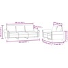 Sofa Sofos komplektas su pagalvėlėmis, 2 dalių, vyno, aksomas