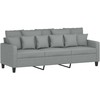 Sofa Sofos komplektas su pagalvėlėmis, 2 dalių, pilkas, audinys