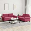 Sofa Sofos komplektas su pagalvėlėmis, 2 dalių, vyno, aksomas