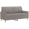 Sofa Sofos komplektas su pagalvėlėmis, 2 dalių, taupe, audinys