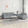 Sofa Sofos komplektas su pagalvėlėmis, 2 dalių, pilkas, audinys