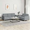 Sofa Sofos komplektas su pagalvėlėmis, 2 dalių, pilkas, audinys
