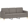 Sofa Sofos komplektas su pagalvėlėmis, 2 dalių, taupe, audinys