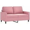 Sofa Sofos komplektas su pagalvėlėmis, 2 dalių, rožinis, aksomas